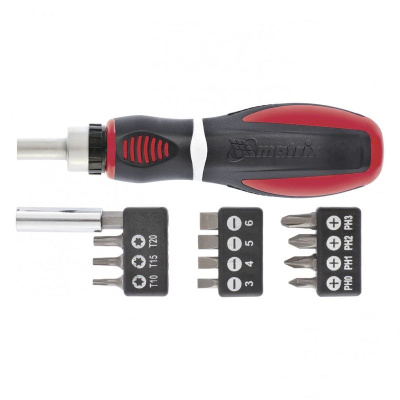 Отвертка Matrix реверсивная + биты 11шт.