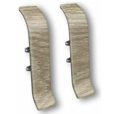 Угол для плинтуса 55мм "Идеал Классик" Дуб мокко / 208 соединительный										