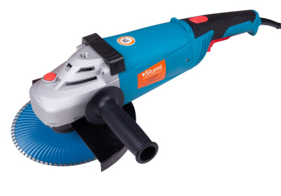 Шлифмашина угловая "профи" Sturm, 230 мм, 2600 Вт, удлин. пов. рукоять, антивибр.