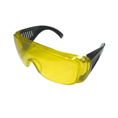 Очки защитные (желтая оправа,черные дужки)