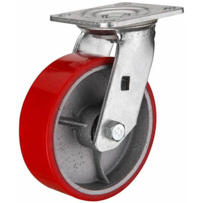 Опора поворотная колесная б/г полиуретан ф150