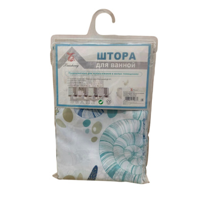 Штора для ванной 180см х 180см, полиэстер, арт.A-093X-2