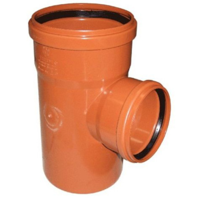 Тройник 200*160*87 ПВХ рыжий							