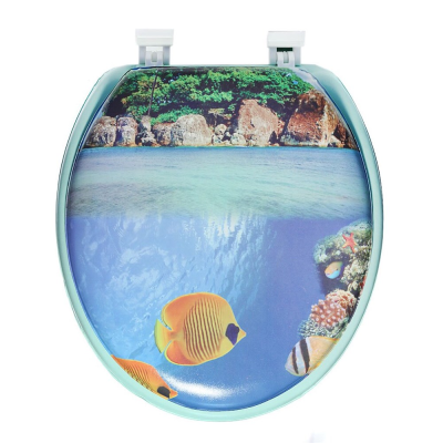 Сиденье мягкое ''Океан'' (голубой ассорти фотопринт)