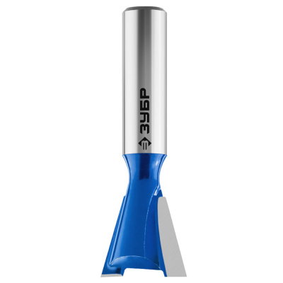 Фреза пазовая фасонная"Ласточкин хвост",D-19мм dl-20мм, хв.-8мм,обр.уг.-7 град. ЗУБР Проф.