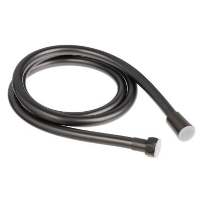 Шланг для душа, 150см, 1/2"(Имп)-1/2"(Имп), ПВХ, латунь, антитвист, графит RAIN 