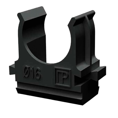 Крепеж-клипса для труб д16 черная