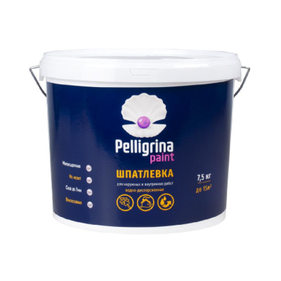 ШПАТЛЕВКА УНИВ. АКРИЛ. ДЛЯ НАРУЖ./ВНУТР. РАБОТ  7,5 КГ (1) "PELLIGRINA PAINT"