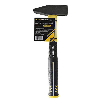 Молоток слесарный УСИЛЕННЫЙ, фибергл,кованый боек 800гр, Hanskonner HK1010-83-800 