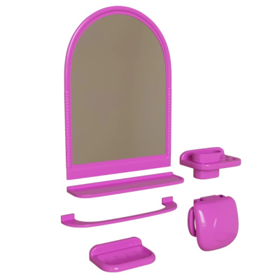 Набор д/ван ком с зерк ЕЛЕНА МХ/ADRIA (6 пред) розовый