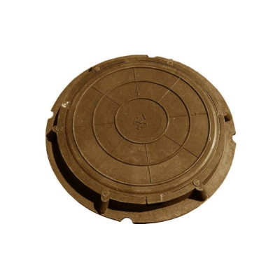 Люк полимерный круглый Л 15кН (1,5тн) 750/730 Коричневый