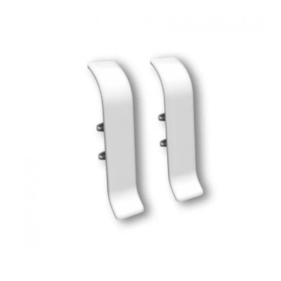 Угол для плинтуса 55мм "Идеал Классик" Белый / 001 соединительный										