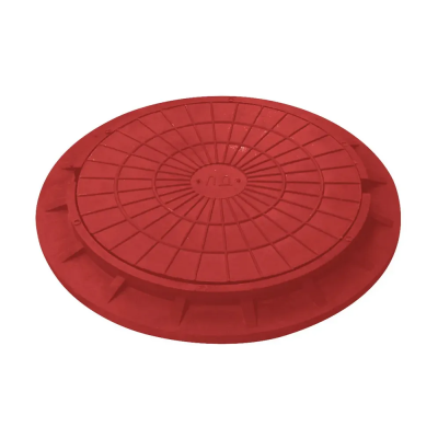 Люк полимерный круглый Л 15кН (1,5тн) 750/730 Красный