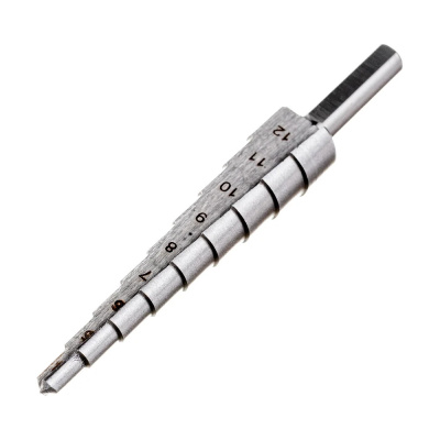 Сверло ступенчатое HSS по металлу, 9 ступеней (4-12мм) ФИТ