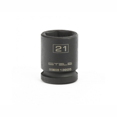 Головка ударная шестигранная, 21 мм, 1/2", CrMo// Stels