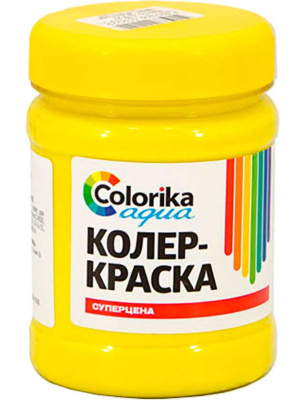 Колер-краска "Colorika Aqua" желтая 0,3 кг