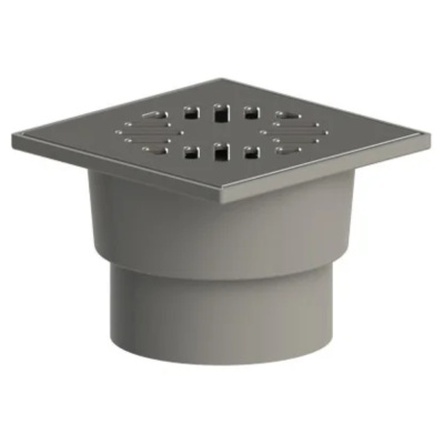 Трап 110 с вертик. спуском ПП, решетка 150*150 нерж. сталь ТАТПОЛИМЕР