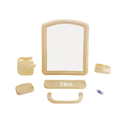 Набор зеркальный для ванной комнаты АЛИСА (6 предметов, кремовый)