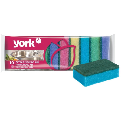 ГУБКИ ДЛЯ ПОСУДЫ "МИДИ"' УПАК. 10 ШТ. (1/60) "YORK"