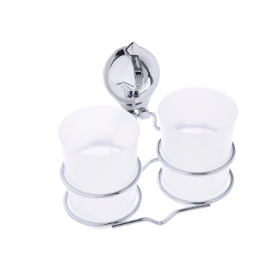 Стакан, хром, пластик, вакуумное крепление, 179х86х150мм VETTA 