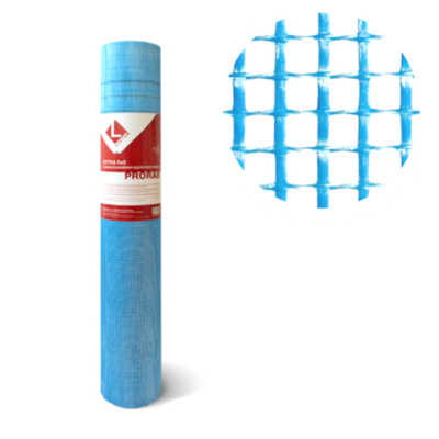 Стеклосетка штукатурная 5х5, 1мх50м, 160, синяя, PROFESSIONAL