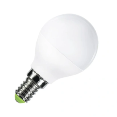 Лампа светодиодная LED 5вт E14 белая шар