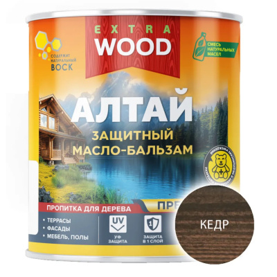 Масло-бальзам АЛТАЙ Кедр (0.75 л)  универсальный берегозащитный WOOD EXTRA 