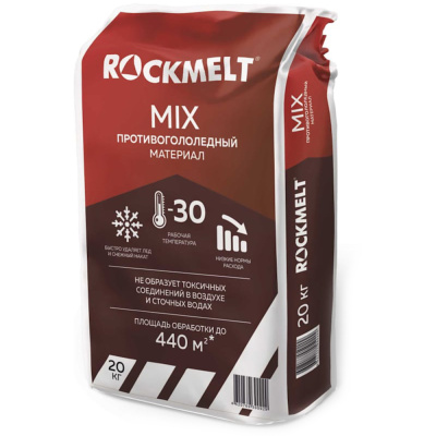 АНТИГОЛОЛЕД "ROCKMELT MIX" 20 КГ (1/50) БЫСТРОГО ДЕЙСТВИЯ