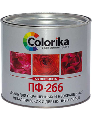 Эмаль ПФ-266 "Colorika" красно-коричневая 6 кг