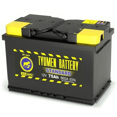 Аккумулятор 6СТ-75L "TYUMEN BATTERY" Standart (обр.)
