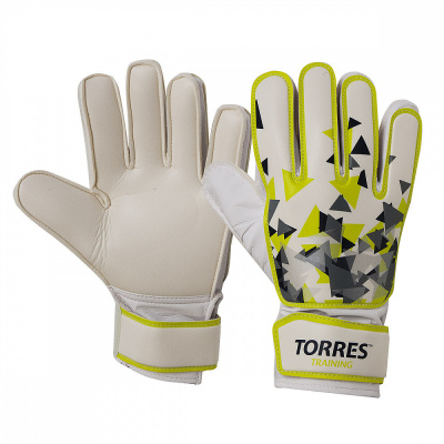 Перчатки врат. "TORRES Training", арт. FG05214-9, р.9, 2 мм латекс, удл.манж.,бело-зелено-серый