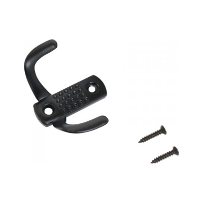 Крючок-вешалка (600,50) (300,50) СТАНДАРТ 212 B BL матовый черный ЕВРОПАКЕТ 