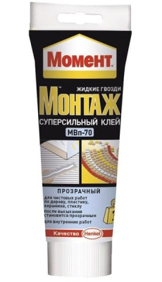 Клей Момент Монтаж суперсил. прозр. 185г МВп-70