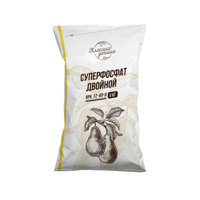 Суперфосфат двойн. азотосодер.3кг Классика дачника (NPК-12:49:0) 5/10/350 НА								