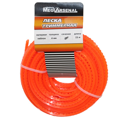 Леска триммерная MegArsenal d4.0 пила L15