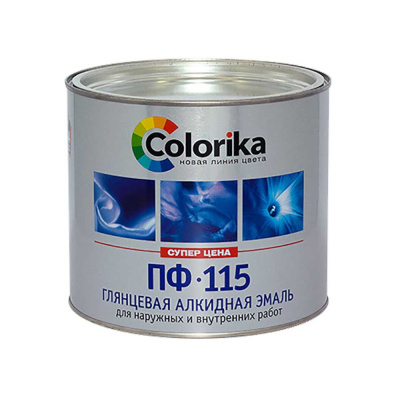 Эмаль ПФ-115 "Colorika" светло-серая 1,8 кг