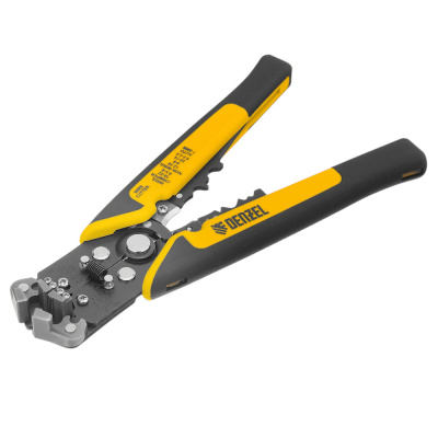 Щипцы для зачистки электропроводов 0,2-6 мм2, функция обрезания проводов// Denzel