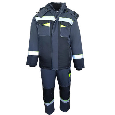 Костюм утепл. мужской «Орегон-Мембрана» ОП-2, цвет: т.серый, черный, лимон (60-62) 120-124/182-188