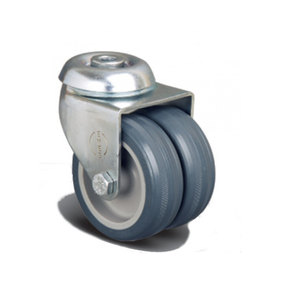 Колесо аппаратное сдвоенное М10 75 мм ( ET04 MKT 75 ), диск-полипропилен										