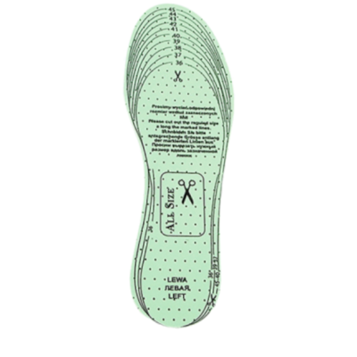 Стелька двухслойная "Латекс" с антибакт. пропиткой р. 36-46