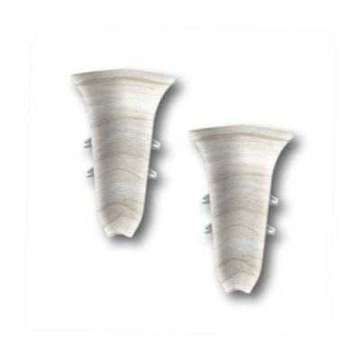 Угол для плинтуса 55мм "Идеал Классик" Клен белый / 267 внутренний										