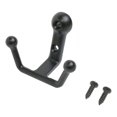 Крючок-вешалка (400,50) СТАНДАРТ 308 BL матовый черный ЕВРОПАКЕТ 