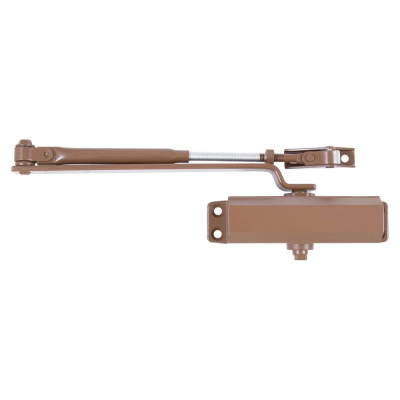 Доводчик дверной COMFORT ДД 132/2-3 A-С (до 80 кг) коричневый RAL8024, морозостойкий (10) АЛЛЮР 