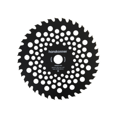 Фреза для бензотрим., Standard 230мм x 25,4x36, с тверд. напайк., Hanskonner H8952D-1000 