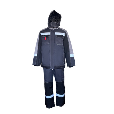 Костюм утепл. мужской «Юкон-Мембрана» ЮП-2 куртка и полукомб., цвет т.серый, чёр. (56-58) 170-176