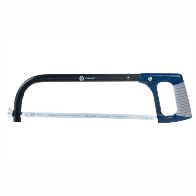 Ножовка по металлу КОБАЛЬТ 250 - 300 мм, алюм. рукоятка, металл. рамка с упором, полотно в компл. (2