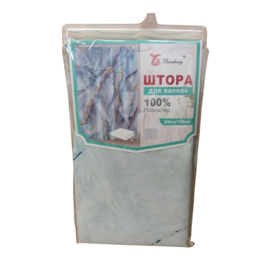Штора для ванной 180см х 200см, полиэстер, арт.BZ-093L-5