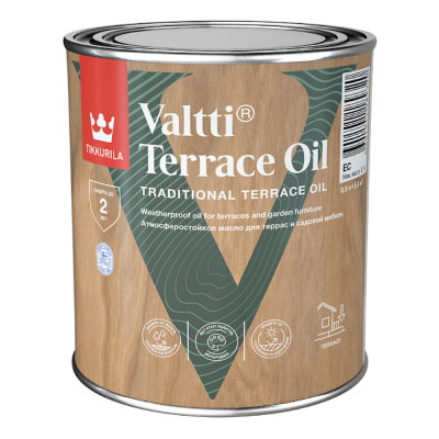 МАСЛО ДЛЯ ТЕРРАС "ТИККУРИЛА" ВАЛТТИ TERRACE OIL  EC  0,9 Л (1/6)  