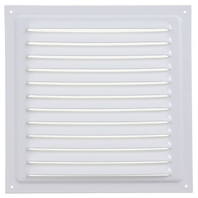 Решётка металлическая с сеткой 175x175BPC, белая