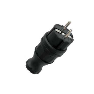 Вилка прямая каучуковая 230В 2P+PE 16A IP44 PROxima